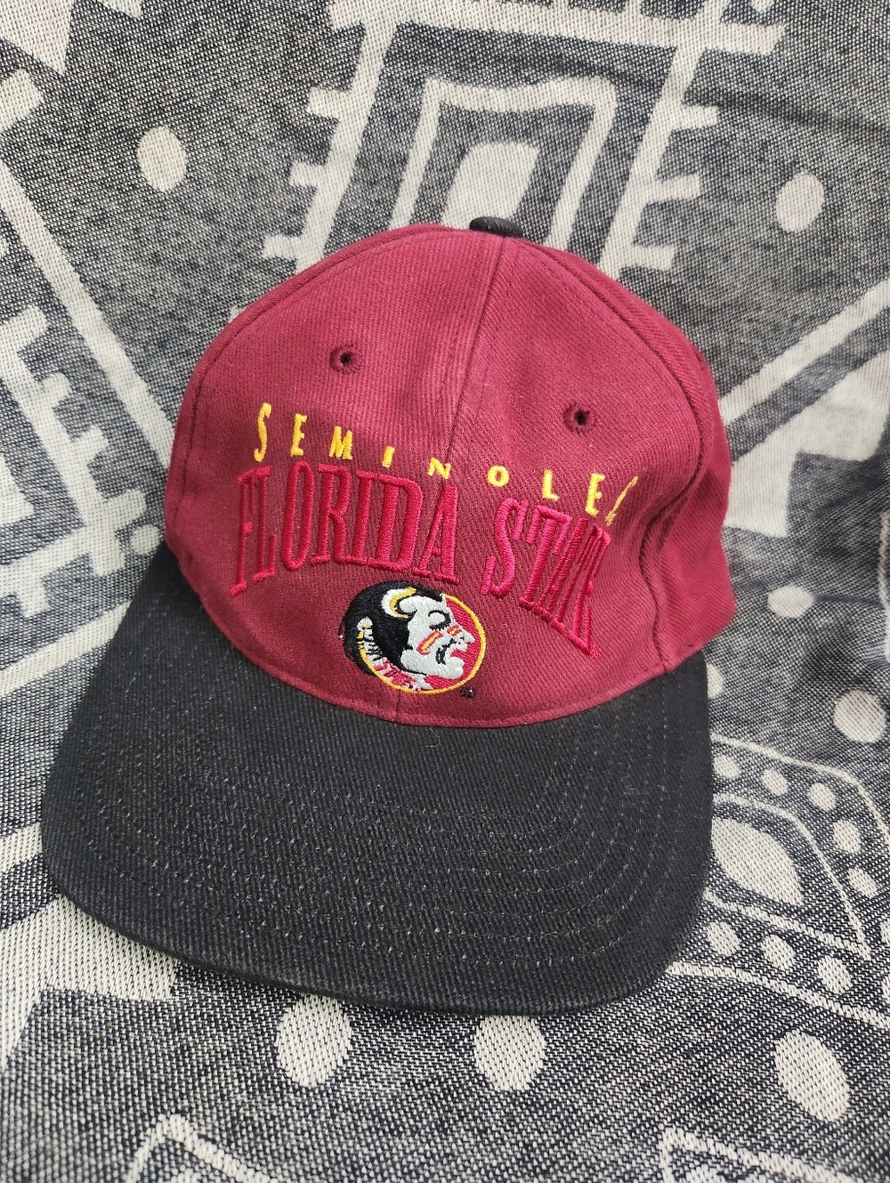 VINTAGE 90s Twins Enterprise Florida State Seminoles Adjustable Strap Hat